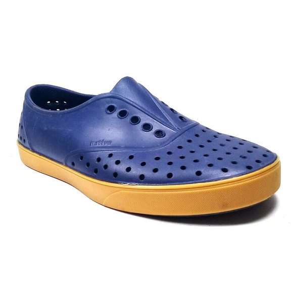Native Women's Jericho Slip-On Flat Blue Shoes 8